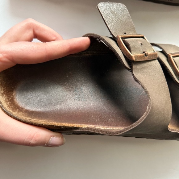 Birkenstock Arizona Birko-Flor Dark Brown Sandals - Picture 7 of 8